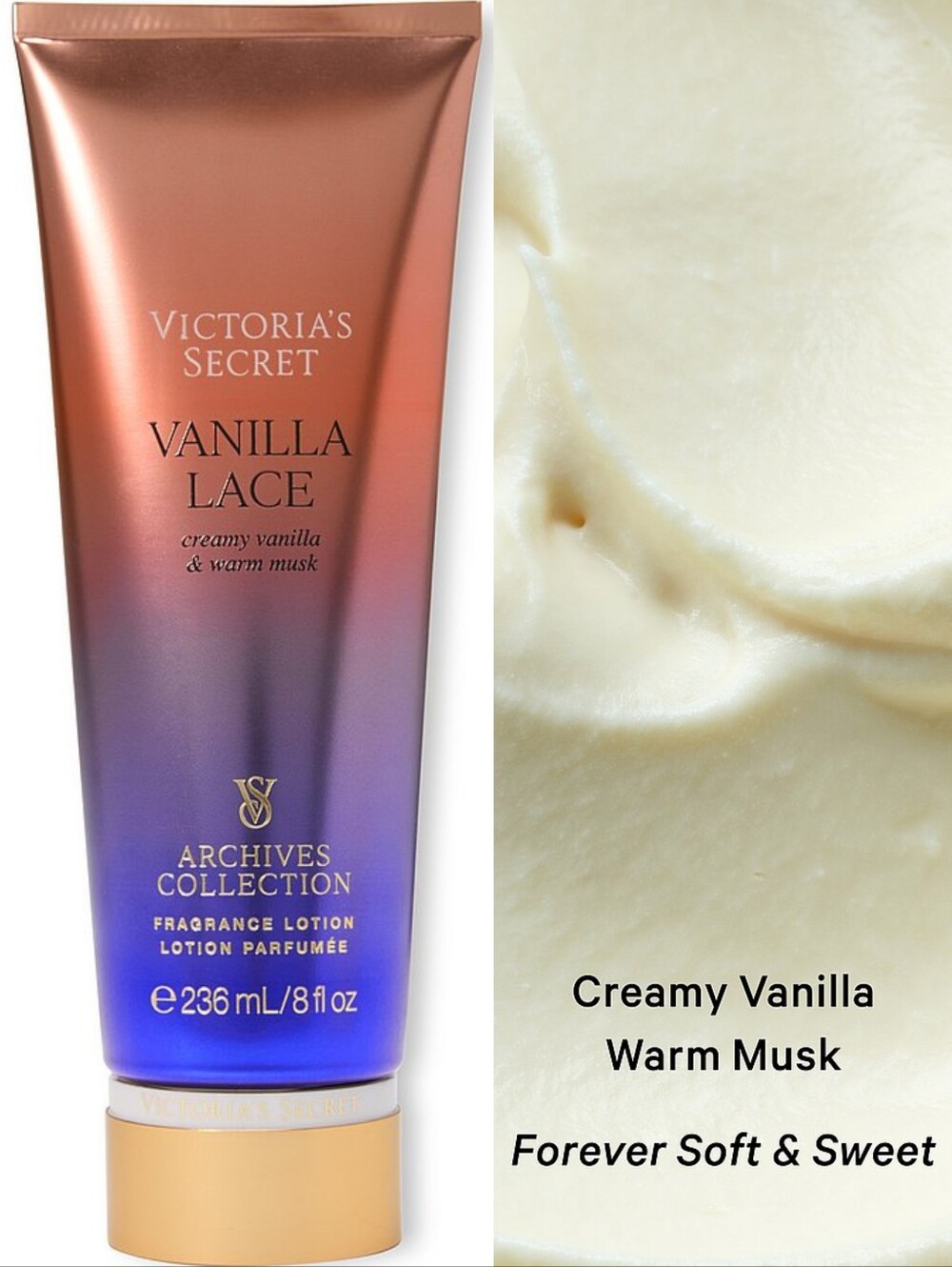 Victoria's Secret Vanilla Lace Fragrance Lotion - Creamy Vanilla & Warm Musk NEW